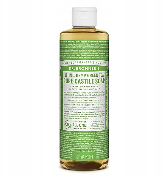 Kastylijskie mydło Zielona Herbata - Dr Bronner