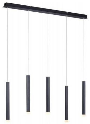 Leuchten Direkt 15205-18 - LED Żyrandol na lince BRUNO 5xLED/4,8W/230V czarny