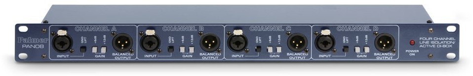 Palmer Pro Palmer Pro PAN 08 - 4-kanałowy, aktywny DI-Box/izolator liniowy 19