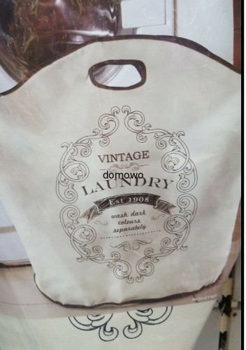 SKŁADANA MATERIAŁOWA TORBA NA PRANIE ZABAWKI BIAŁA