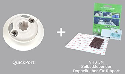 Railblaza Zestaw: Rail blaza Quik port uchwyt poszycia (białe) + VHB 3 m Pad, 03  4087  21 890-03408721