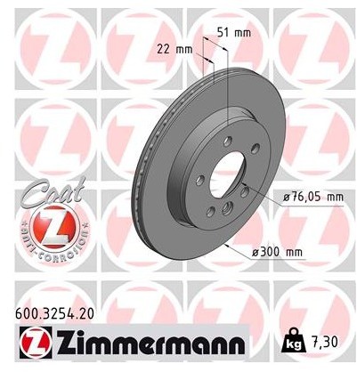 Zimmermann Tarcza hamulcowa 600.3254.20