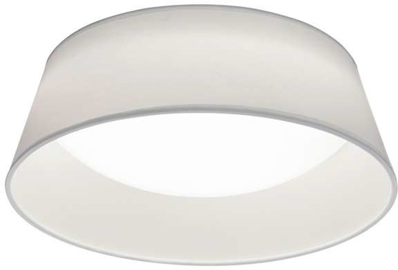 Trio Plafon LAMPA sufitowa PONTS R62871201 abażurowa OPRAWA okrągła LED 14W natynkowa biała R62871201