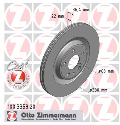Zimmermann Tarcza hamulcowa 100.3358.20