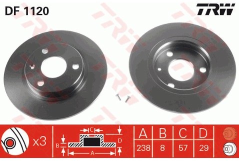 TRW Tarcza hamulcowa DF1120