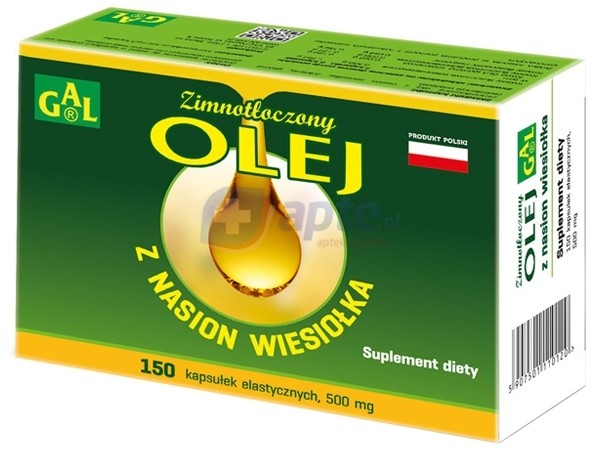 GaL GAL Zimnotłoczony OLEJ z nasion wiesiołka 500mg x150 kapsułek