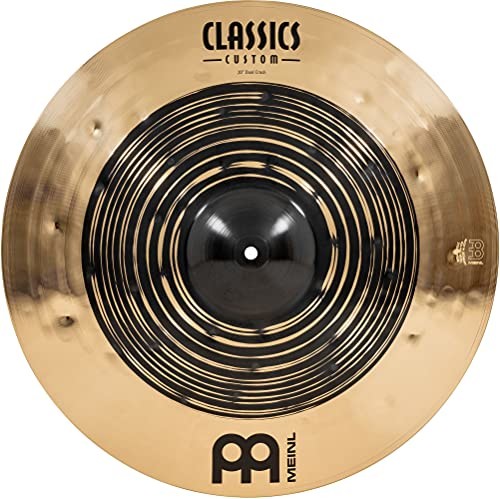 Meinl Cymbals Classics Custom Dual 20-calowy talerz Crash (video) perkusja (50,80 cm) B12 brąz, ciemne i błyszczące wykończenie (CC20DUC) CC20DUC