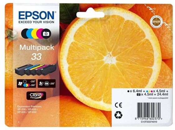 EPSON Claria Premium Multipack 4-colour 33XL (C13T33374021)