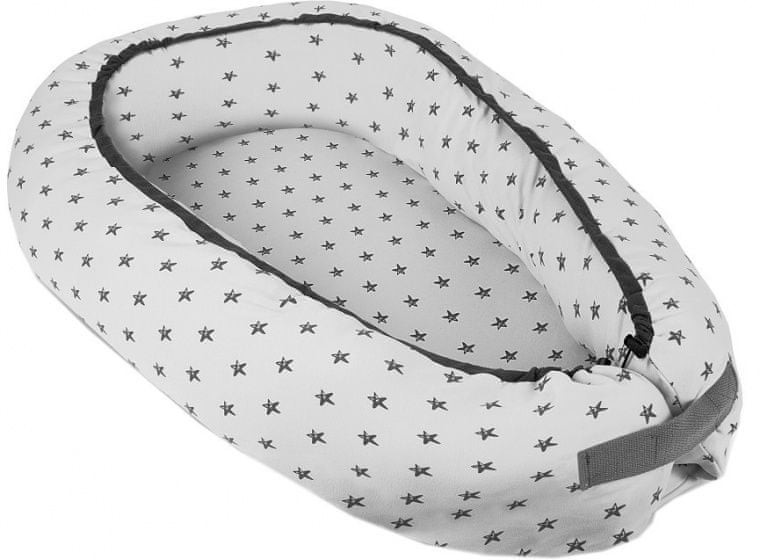 Interbaby Gniazdko dla dzieci Star Junior 86 x 50 cm biało/szare