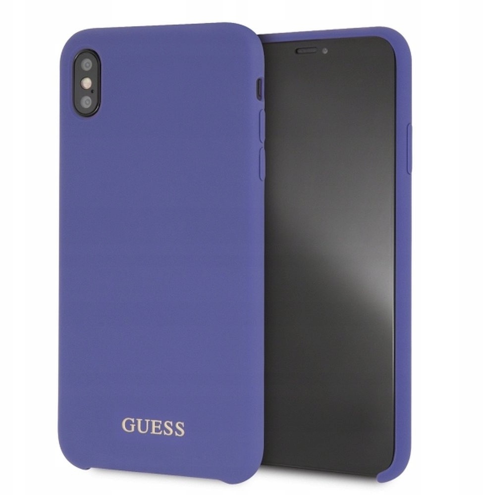 Guess Hard Case do iPhone XS Max fioletowy/Silicone GUHCI65LSGLUV
