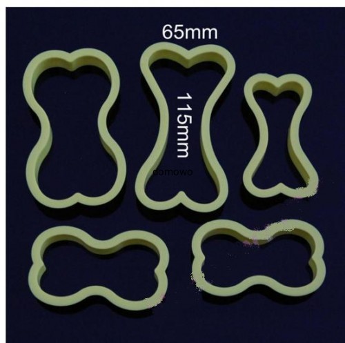 PLASTIKOWE FOREMKI wykrawacze CIASTEK- 5 szt kość