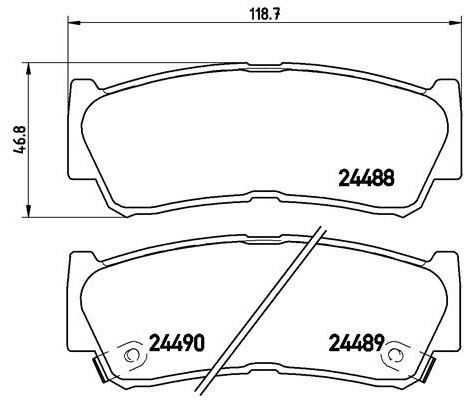 BREMBO Zestaw klocków hamulcowych, hamulce tarczowe P 30 037