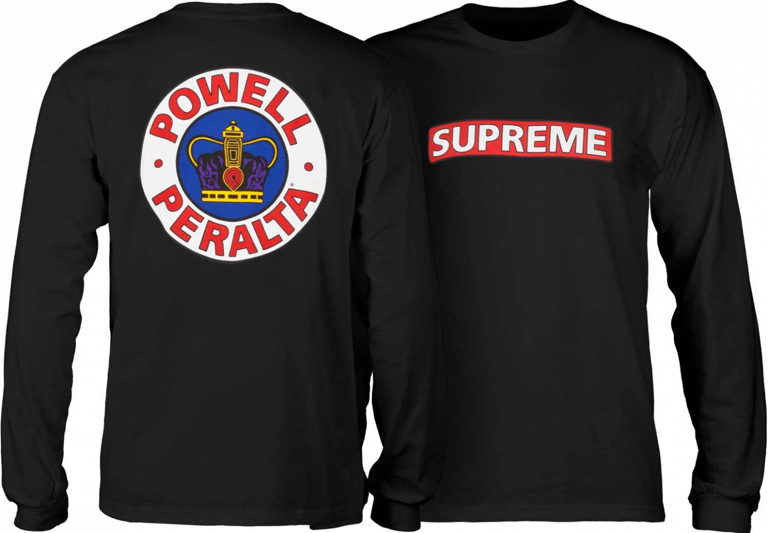 POWELL PERALTA t-shirt POWELL PERALTA SUPREME LS Black