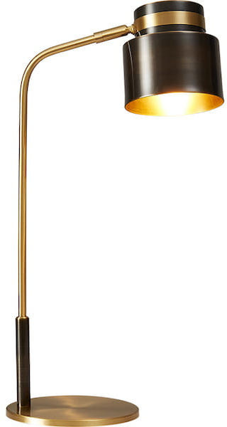 COPEL Stołowa LAMPA stojąca CGVIENT COPEL loftowa LAMPKA metalowa biurkowa czarna mosiądz CGVIENT