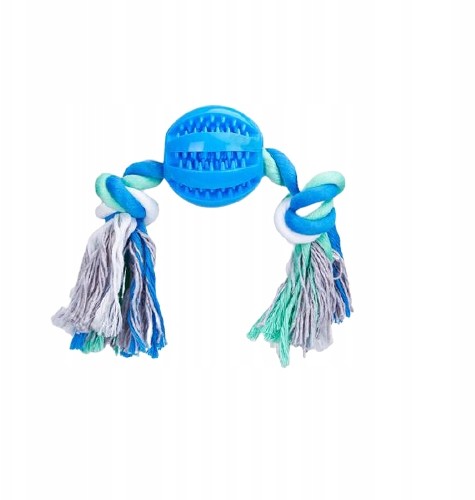 Szarpak z gryzakiem piłką czyszczącą zęby 28 cm