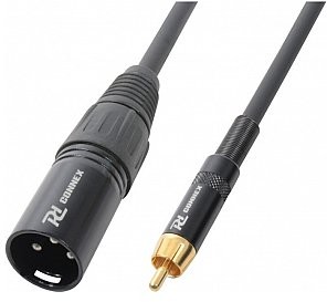 Power Dynamics Cable XLR Male -RCA Male 3.0m, przejściówka XLR/RCA 177.104