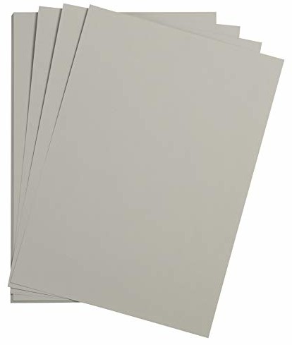 Clairefontaine 975272C opakowanie 25 kartonów do majsterkowania Maya, 185 g, DIN A4, 21 x 29,7 cm, 1 opakowanie, jasnoszare 975272C