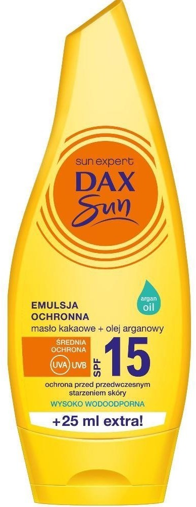 Dax Sun Emulsja ochronna z masłem kakaowym i olejem arganowym SPF15 175ml 72319-uniw