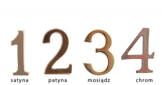 Cyfra samoprzylepna 4,5 cm patyna