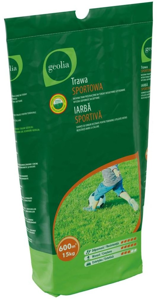 GEOLIA Nasiona trawy na tereny sportowe + mikoryza 15kg Geolia