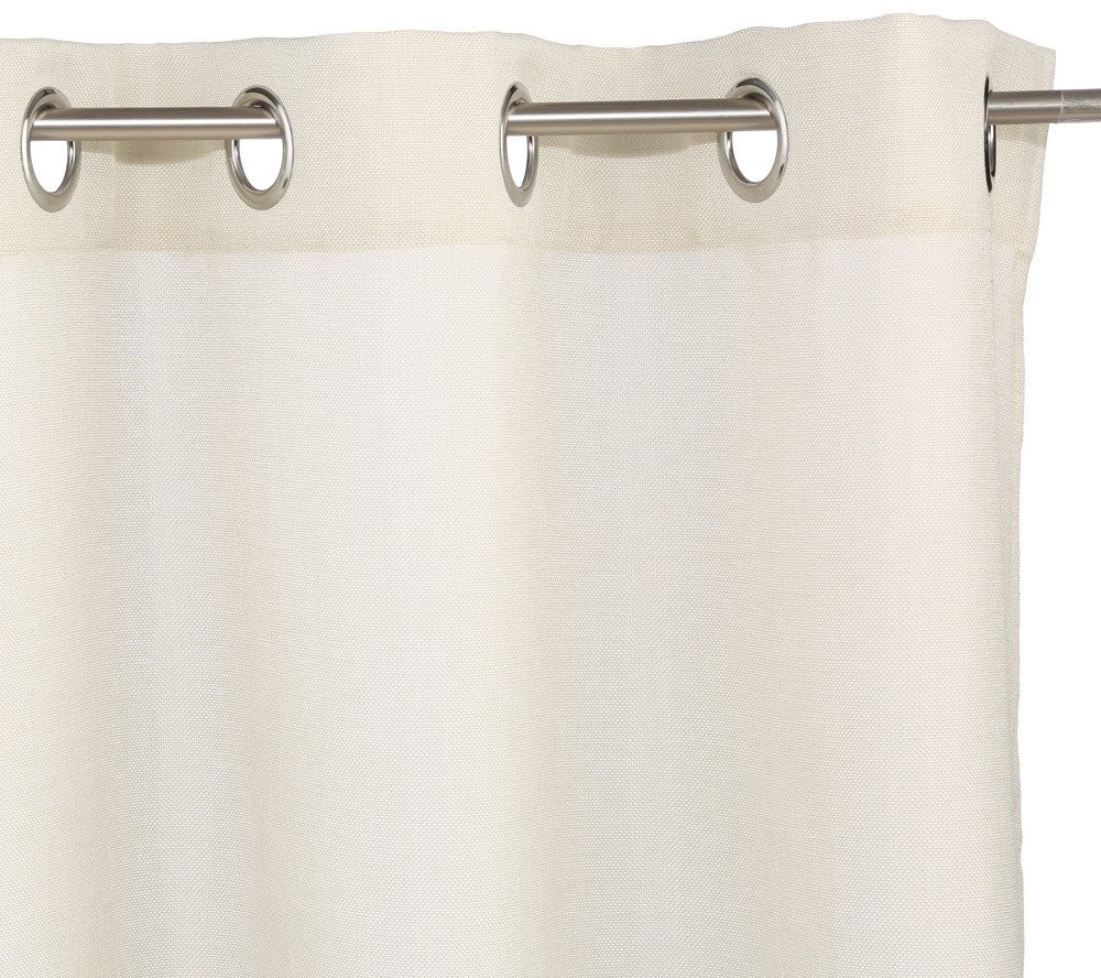 Atmosphera Zasłona na przelotkach gładka w kolorze ivory subtelna dekoracja okna do każdego wnętrza B075XQGSTW