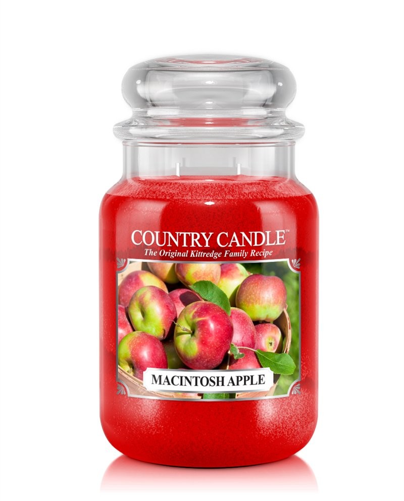 Country Candle Country Candle, Macintosh Apple, świeca zapachowa, duży słoik, 2 knoty