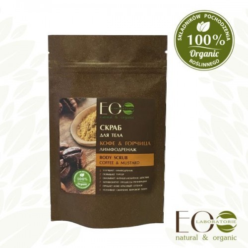 EC LAB Scrub do ciała - Drenaż Limfatyczny COFFEE & MUSTARD 40g EC LAB 4627089432643