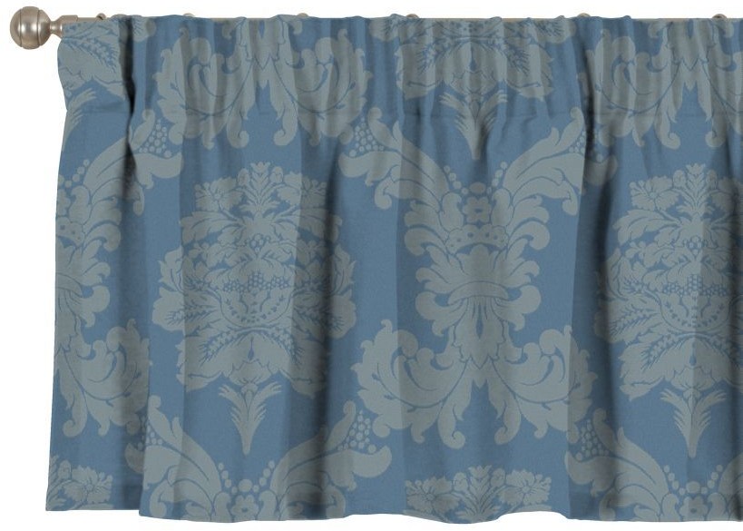 Dekoria Lambrekin na taśmie marszczącej niebieski 260x40 cm Damasco 396-613-67