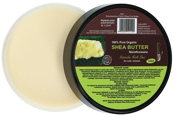 CosmoSPA Shea Butter Nierafinowane Masło Shea 100 ml 1234577819