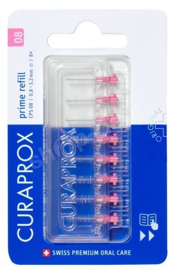 Curaprox CURAPROX Prime refill CPS08 Szczoteczki międzyzębowe średnie - różowe 8 sztuk
