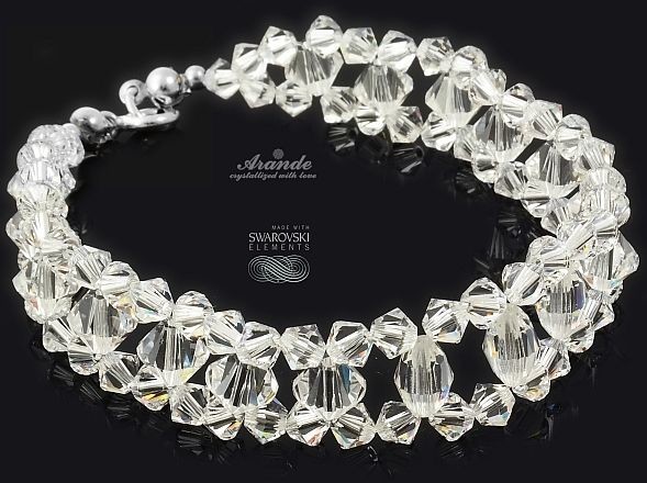 Swarovski Arande Piękna Bransoletka CRYSTAL SREBRO ŚLUB 4243340917