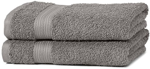AmazonBasics Zestaw ręczników , odporny na blaknięcie, 2 ręczniki, szary ABFR-2 pk Hand/ABFR-GH