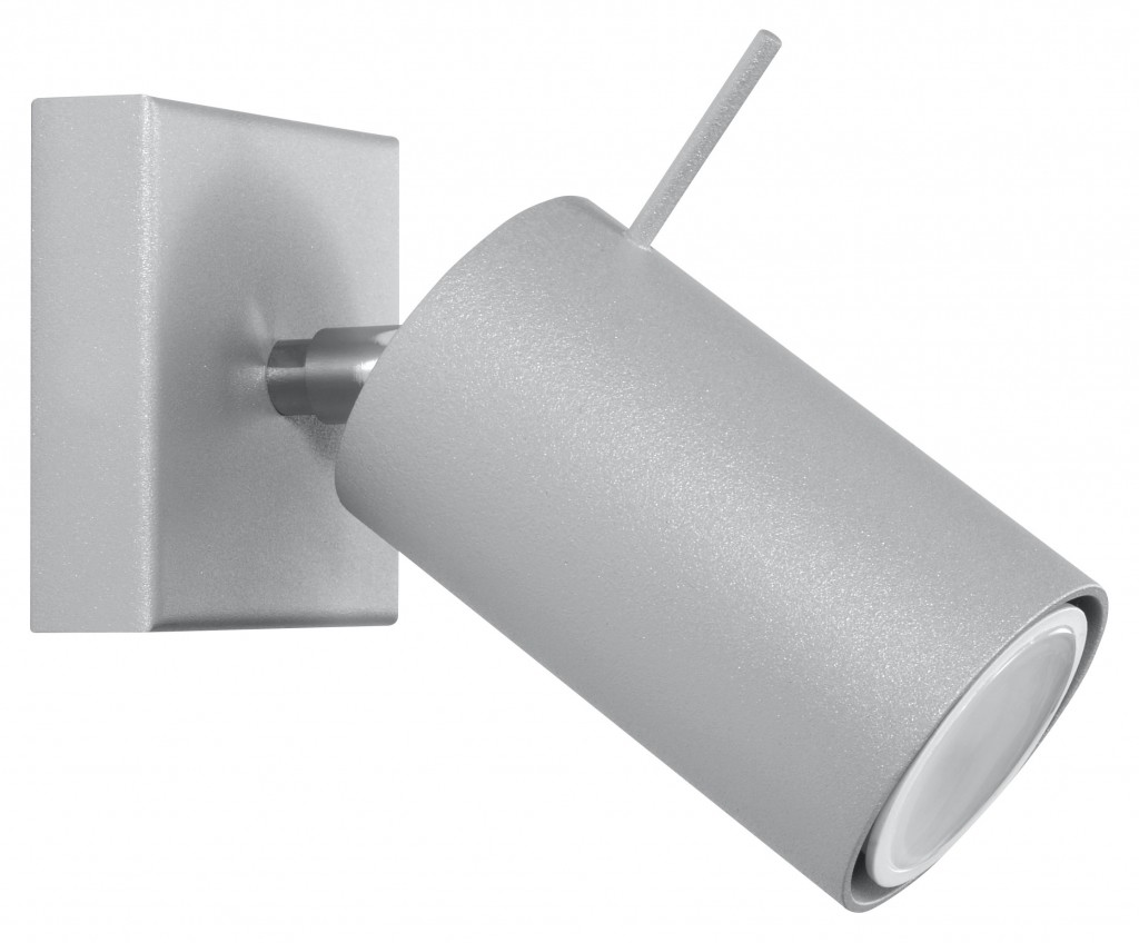Sollux Lighting Stylowa Lampa Ścienna Halogen Nowoczesny Kinkiet RING szary LED! SL.0449