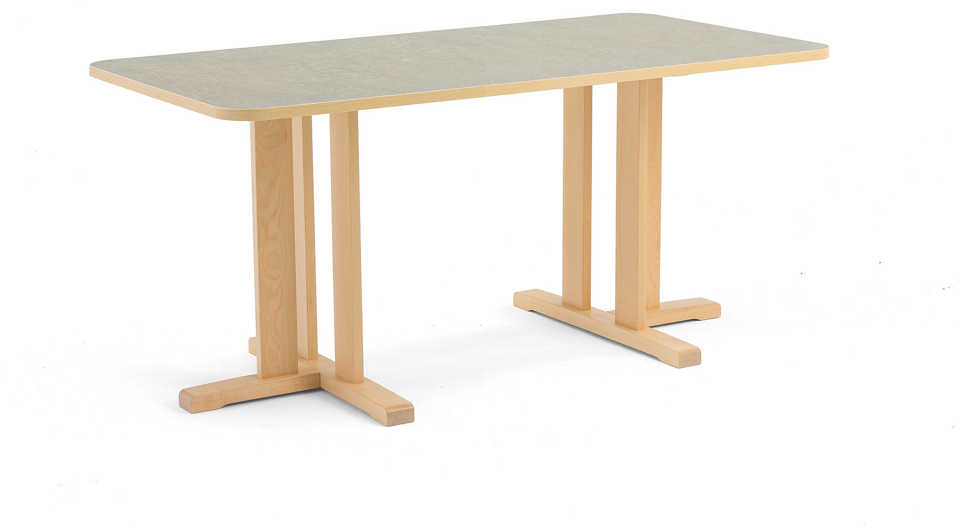 AJ Produkty Stół Kupol, 1600x800x720 mm, dźwiękochłonny, linoleum, szary