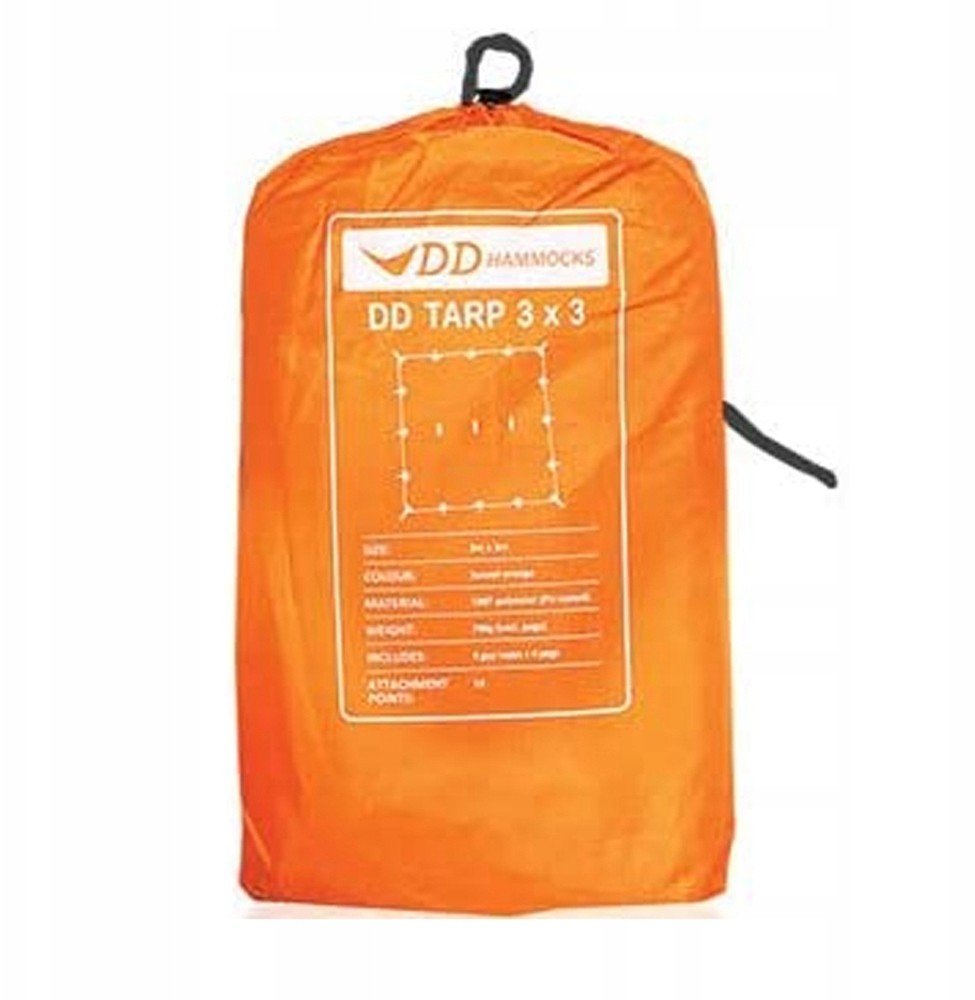Płachta biwakowa DD Hammocks Tarp 3x3 Orange