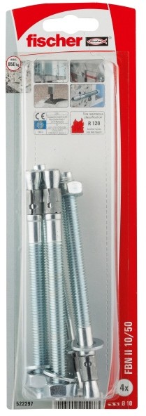 Fischer Kotwy trzpieniowe FBN II 10 x 120 mm 4 szt. 522297