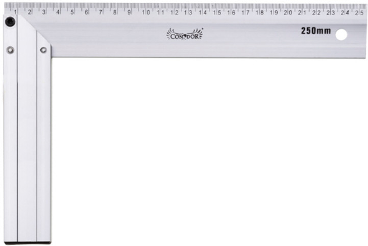 Kątownik Stolarski Budowlany Aluminiowy 250 mm