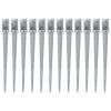 VidaXL Kołki gruntowe, 12 szt., srebrne, 8x8x91 cm, stal galwanizowana