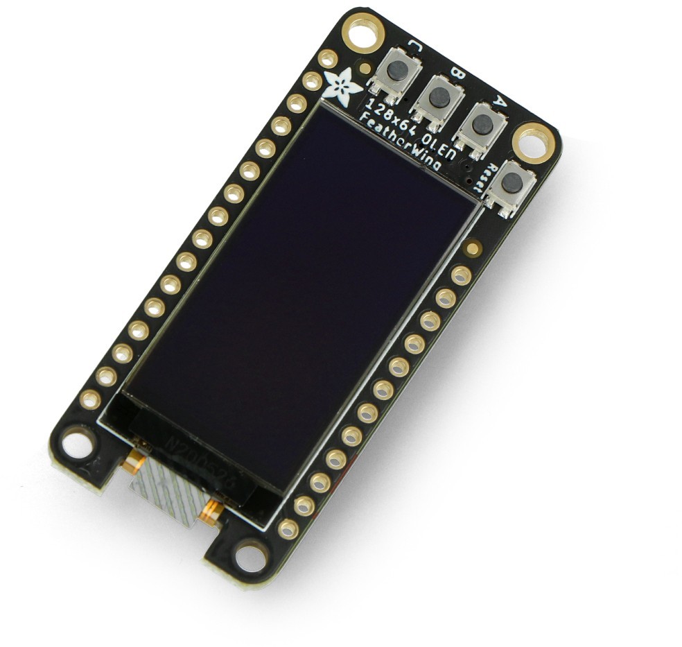 Adafruit Adafruit FeatherWing OLED - 128x64 OLED Add-on For Feather - STEMMA QT / Qwiic ADA-17699
