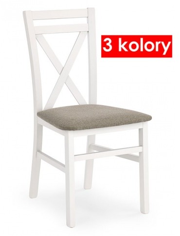Białe drewniane krzesło skandynawskie krzyżak K4-S06