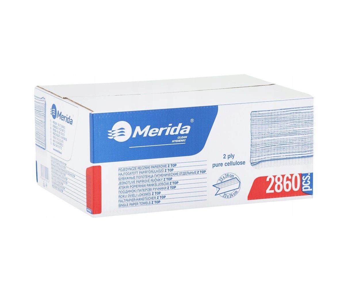 Merida Top Ręczniki Papierowe Zz Białe 2860 Szt