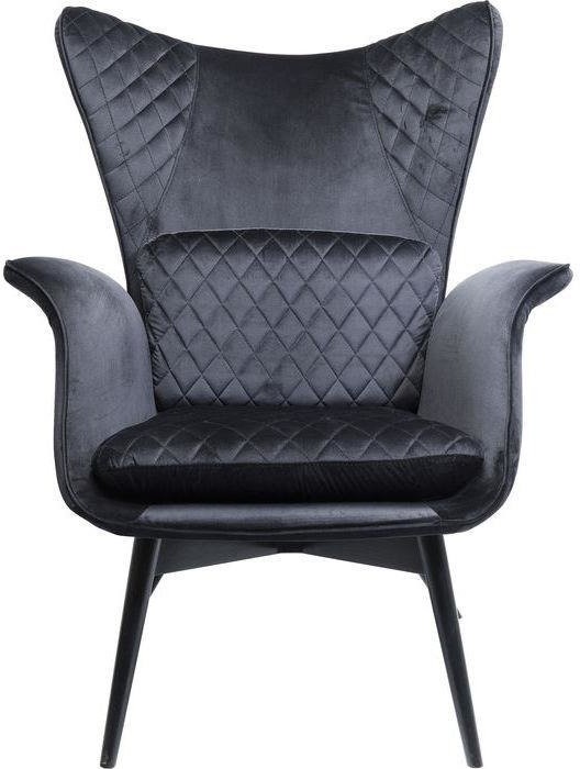 Kare Design Fotel Tudor Velvet Black 84424