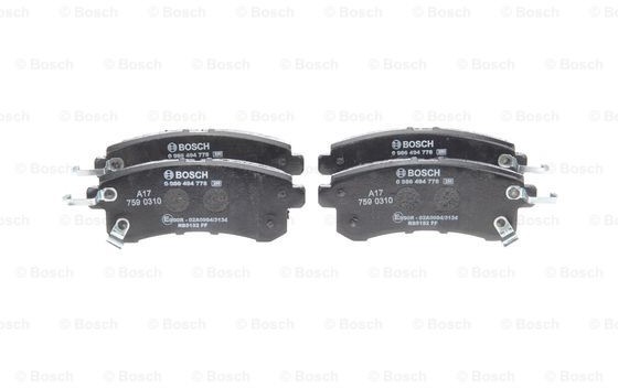 Bosch Zestaw klocków hamulcowych, hamulce tarczowe 0 986 494 778 0 986 494 778