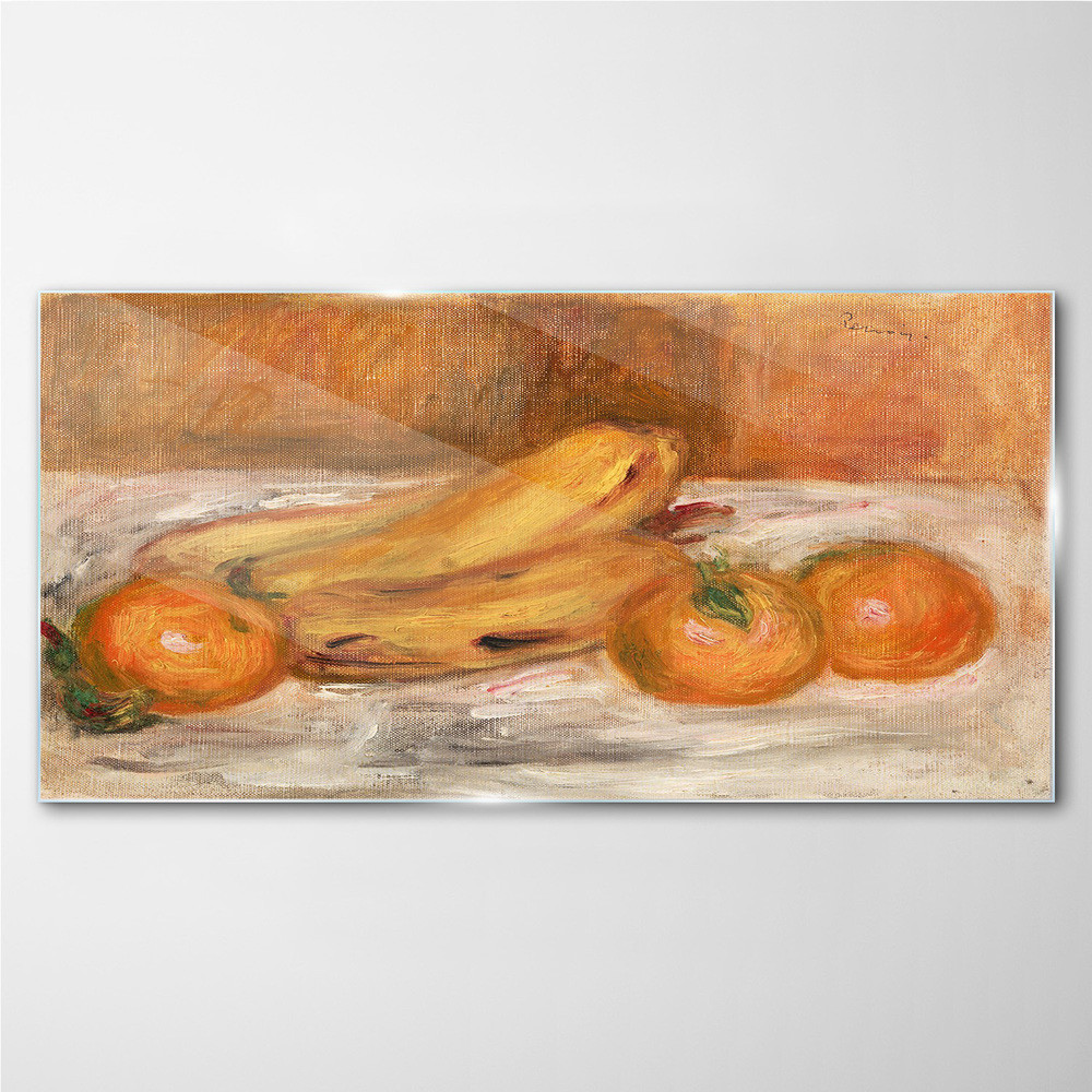 PL Coloray Obraz Szklany Owoce Pomarańcze Banany 140x70cm