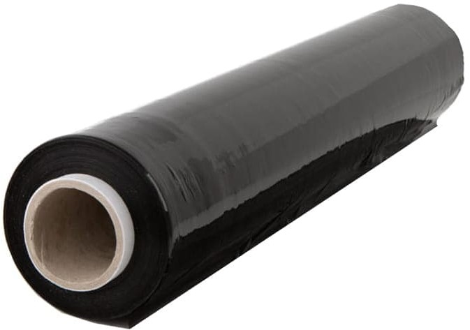 Polmer Folia Stretch do pakowania czarna ok 3 kg Strecz 3kg cz