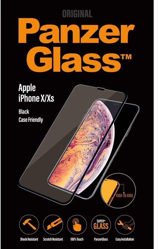 PanzerGlass Apple iPhone X/XS - Black (Case Friendly) PANZER2632