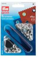 PRYM Oczka fi5mm Srebrne 40szt przyrząd PRYM 5006