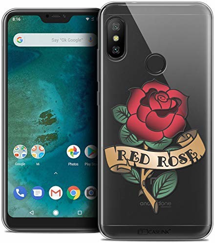 Caseink Etui do Xiaomi Mi A2 Lite, miłośników tatuażu 5,8 cala, ciesz się życiem CRYSPRNTMIA2LITEREDROSE