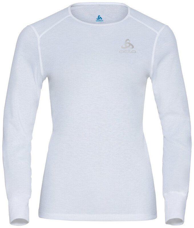 Odlo Active Warm Plus Top Crew Neck L/S Women, biały XL 2021 Koszulki bazowe termiczne i narciarskie 159101-10000-XL