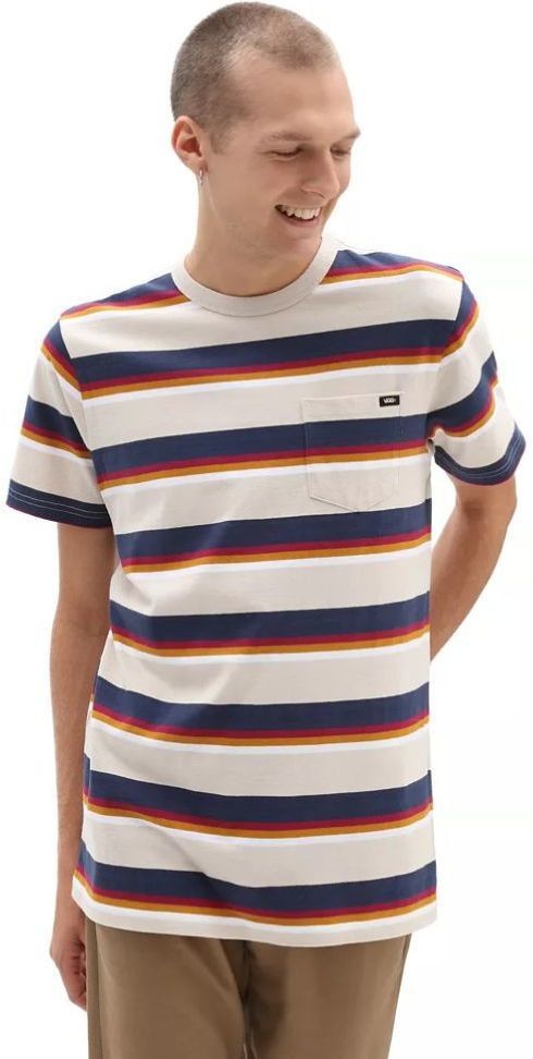 Vans t-shirt SIGNAL STRIPE POCKET TEE Oatmeal
